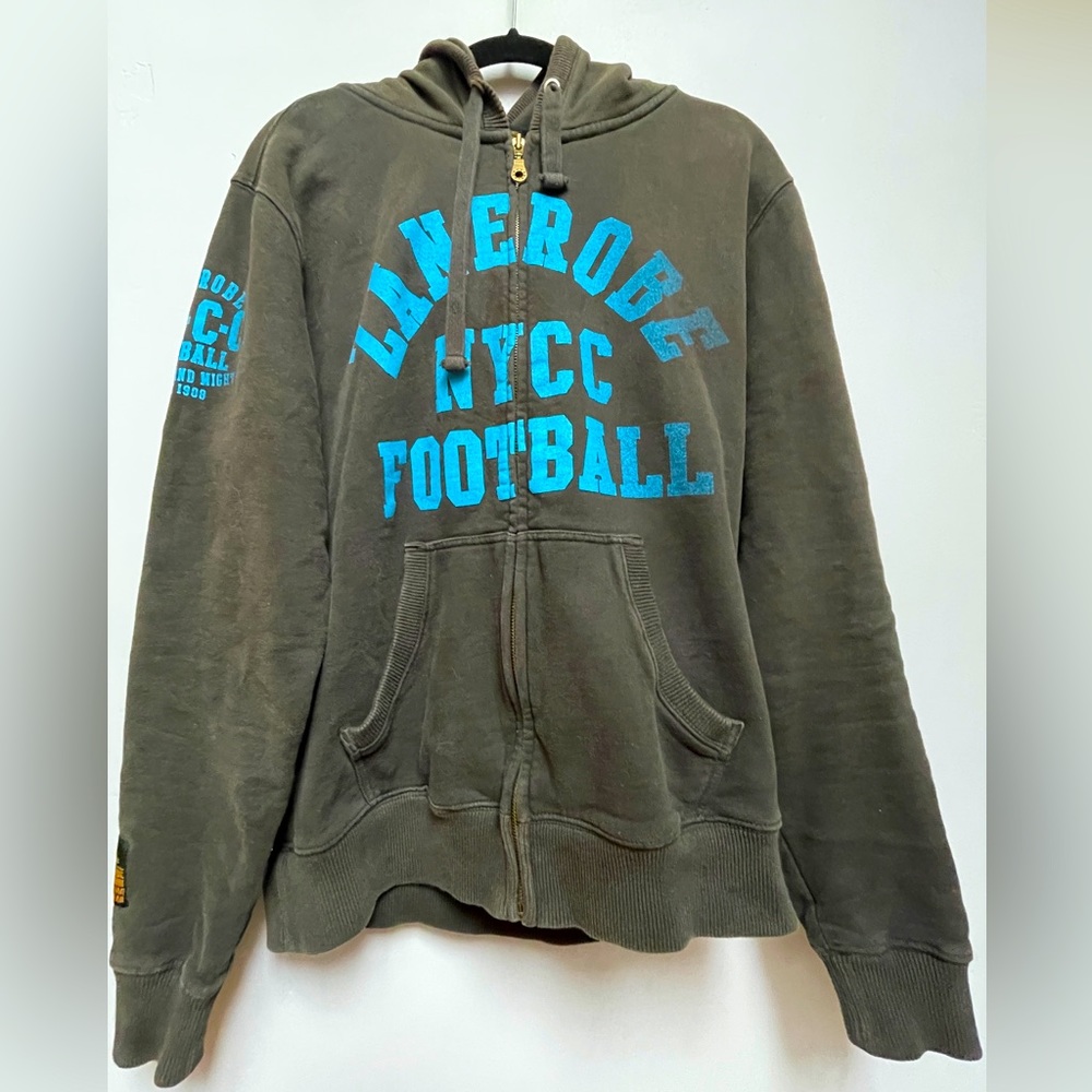 ZANEROBE Men's N-Y-C-C Football Zip-Thru Hoody Jacket Large